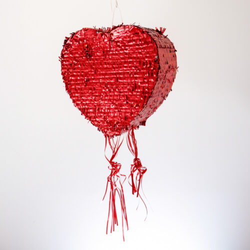 Piñata "Rotes Herz" – glänzend & elegant