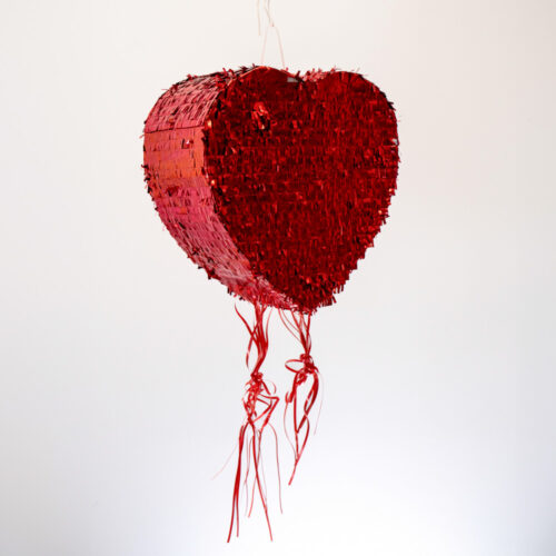 Piñata "Rotes Herz" – glänzend & elegant – Bild 4