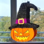 Kürbis mit Hexenhut Piñata