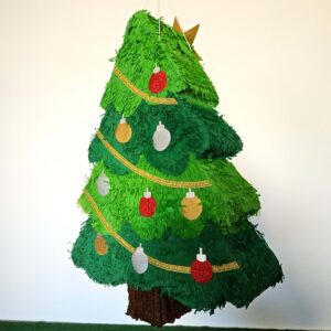 elegante Weihnachtsbaum Piñata Rückenansicht