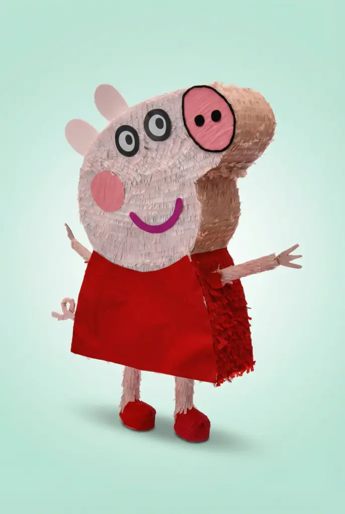 Handgemachte Peppa Pig Piñata für Kindergeburtstag – Alondra Decorations Wien