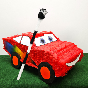 rotes Auto Piñata mit Stab